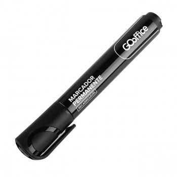 Marcador Permanente 5mm Recarregavel Preto Go Office