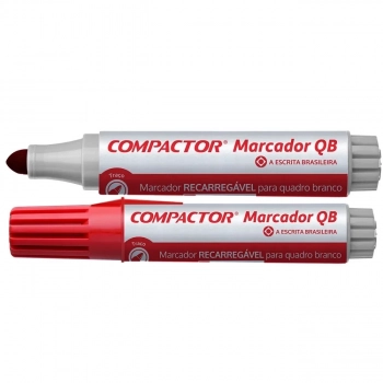 Marcador para Quadro Branco Compactor Qb Recarregavel Vm