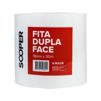 Fita Dupla Face 18mmx30m Sooper Pct 6un