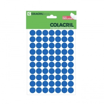 Etiqueta Multiuso Colacril 6021az Azul 13mm com 420un