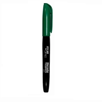 Marcador Permanente Ponta Chanfrada Verde Slim Jocar Office