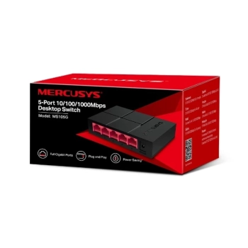 Switch de Mesa 5 Portas 101001000mbps Mercusys Ms105g