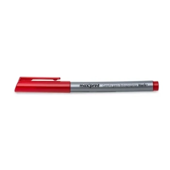 Caneta para Retroprojetor Vermelha Mark Maxprint Unidade