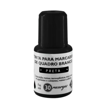 Tinta para Marcador de Quadro Branco Brw Preta 20ml