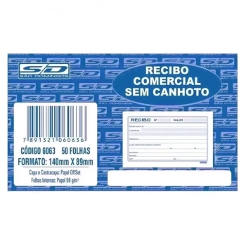 Recibo Comercial Sao Domingos Sem Canhoto 50fls