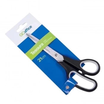 Tesoura Go Office 21cm Cabo Emborrachado Uso Geral