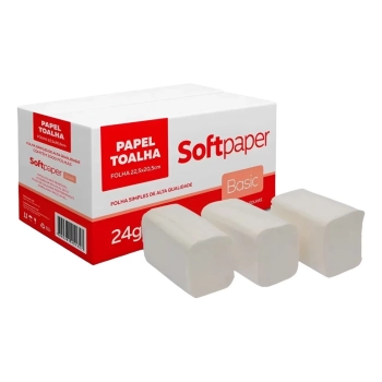 Papel Toalha Interf Softpaper Basic Fs 24g Cx 2.000un