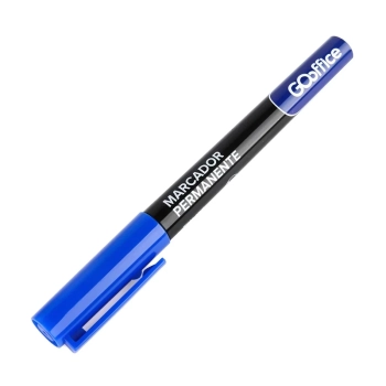 Marcador Permanente Go Office 4mm Azul