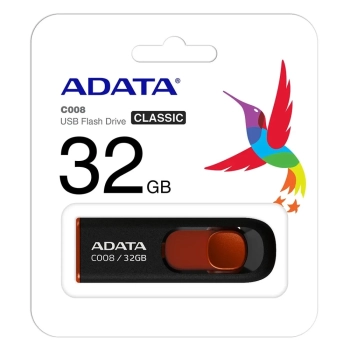Pen Drive Adata Ac008 32gb Preto/Vermelho Ac00832grkd