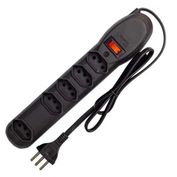 Filtro 5 Tomadas Espacadas Bivolt Flowpack Preto
